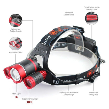 Crosby Outdoors Rechargeable Waterproof LED Headlamp