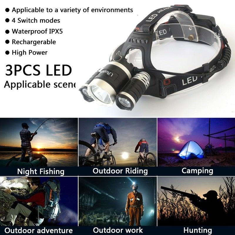 Crosby Outdoors Rechargeable Waterproof LED Headlamp